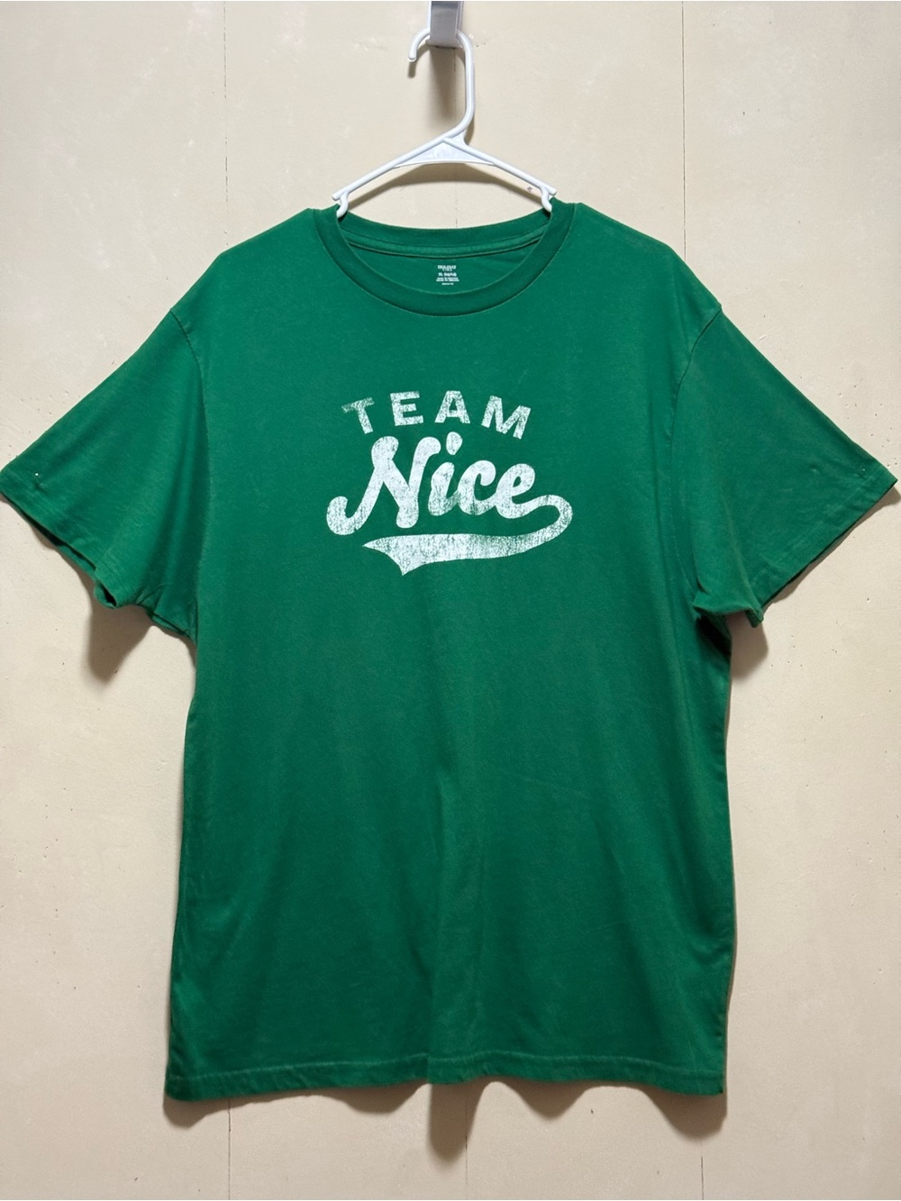 Team Nice Green Graphic Holiday T-Shirt Women’s Sz XL